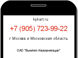 Информация о номере телефона +7 (905) 723-99-22: регион, оператор