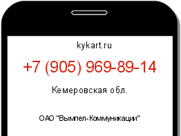 Информация о номере телефона +7 (905) 969-89-14: регион, оператор