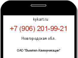 Информация о номере телефона +7 (906) 201-99-21: регион, оператор
