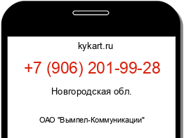 Информация о номере телефона +7 (906) 201-99-28: регион, оператор