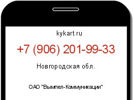 Информация о номере телефона +7 (906) 201-99-33: регион, оператор