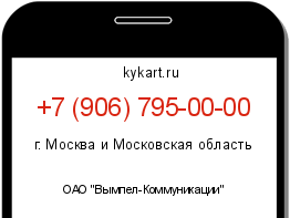 Информация о номере телефона +7 (906) 795-00-00: регион, оператор