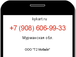 Информация о номере телефона +7 (908) 606-99-33: регион, оператор