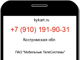 Информация о номере телефона +7 (910) 191-90-31: регион, оператор