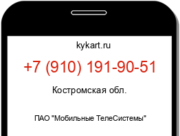 Информация о номере телефона +7 (910) 191-90-51: регион, оператор