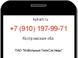 Информация о номере телефона +7 (910) 197-99-71: регион, оператор