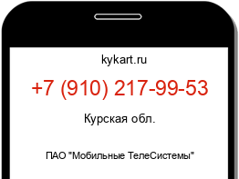 Информация о номере телефона +7 (910) 217-99-53: регион, оператор