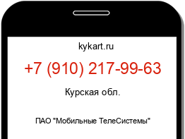 Информация о номере телефона +7 (910) 217-99-63: регион, оператор