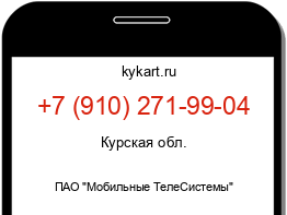 Информация о номере телефона +7 (910) 271-99-04: регион, оператор