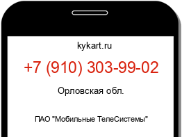 Информация о номере телефона +7 (910) 303-99-02: регион, оператор