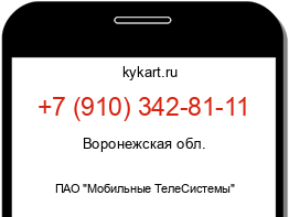 Информация о номере телефона +7 (910) 342-81-11: регион, оператор