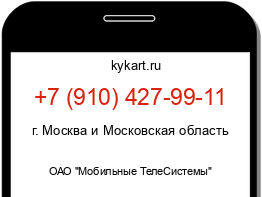 Информация о номере телефона +7 (910) 427-99-11: регион, оператор