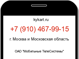 Информация о номере телефона +7 (910) 467-99-15: регион, оператор