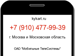 Информация о номере телефона +7 (910) 477-99-39: регион, оператор