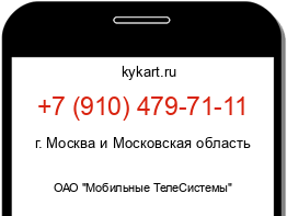 Информация о номере телефона +7 (910) 479-71-11: регион, оператор