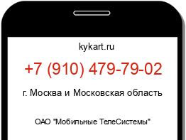 Информация о номере телефона +7 (910) 479-79-02: регион, оператор