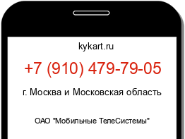 Информация о номере телефона +7 (910) 479-79-05: регион, оператор
