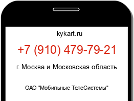 Информация о номере телефона +7 (910) 479-79-21: регион, оператор