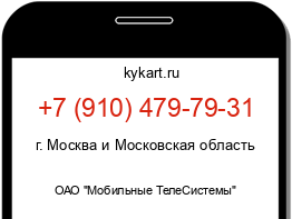 Информация о номере телефона +7 (910) 479-79-31: регион, оператор