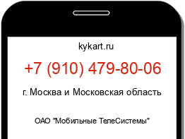 Информация о номере телефона +7 (910) 479-80-06: регион, оператор