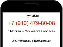 Информация о номере телефона +7 (910) 479-80-08: регион, оператор