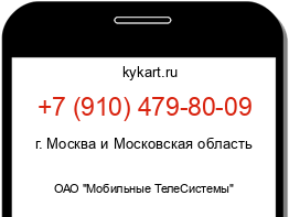 Информация о номере телефона +7 (910) 479-80-09: регион, оператор