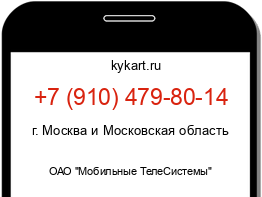 Информация о номере телефона +7 (910) 479-80-14: регион, оператор