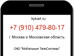Информация о номере телефона +7 (910) 479-80-17: регион, оператор
