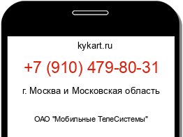 Информация о номере телефона +7 (910) 479-80-31: регион, оператор