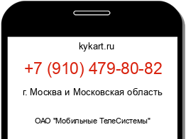 Информация о номере телефона +7 (910) 479-80-82: регион, оператор