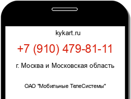 Информация о номере телефона +7 (910) 479-81-11: регион, оператор