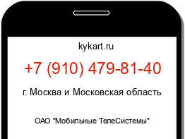 Информация о номере телефона +7 (910) 479-81-40: регион, оператор