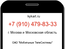 Информация о номере телефона +7 (910) 479-83-33: регион, оператор