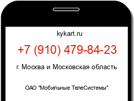 Информация о номере телефона +7 (910) 479-84-23: регион, оператор