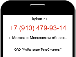 Информация о номере телефона +7 (910) 479-93-14: регион, оператор