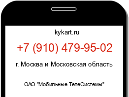 Информация о номере телефона +7 (910) 479-95-02: регион, оператор