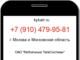 Информация о номере телефона +7 (910) 479-95-81: регион, оператор