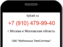 Информация о номере телефона +7 (910) 479-99-40: регион, оператор