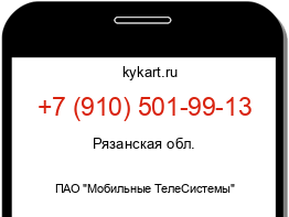 Информация о номере телефона +7 (910) 501-99-13: регион, оператор