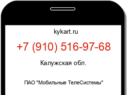 Информация о номере телефона +7 (910) 516-97-68: регион, оператор