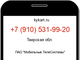 Информация о номере телефона +7 (910) 531-99-20: регион, оператор