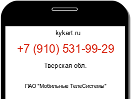 Информация о номере телефона +7 (910) 531-99-29: регион, оператор