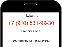 Информация о номере телефона +7 (910) 531-99-30: регион, оператор