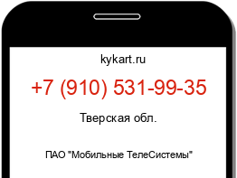 Информация о номере телефона +7 (910) 531-99-35: регион, оператор