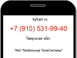 Информация о номере телефона +7 (910) 531-99-40: регион, оператор