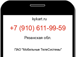 Информация о номере телефона +7 (910) 611-99-59: регион, оператор