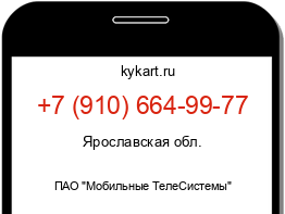 Информация о номере телефона +7 (910) 664-99-77: регион, оператор