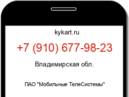 Информация о номере телефона +7 (910) 677-98-23: регион, оператор