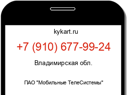 Информация о номере телефона +7 (910) 677-99-24: регион, оператор