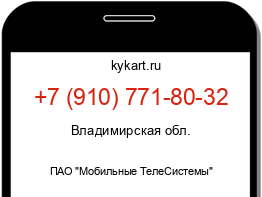 Информация о номере телефона +7 (910) 771-80-32: регион, оператор